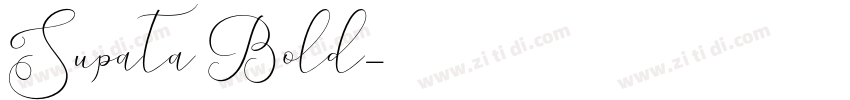 Supata Bold字体转换